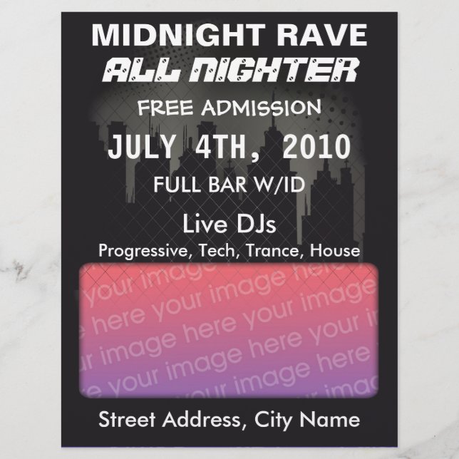 Midnight Rave Flyer (Framsidan)