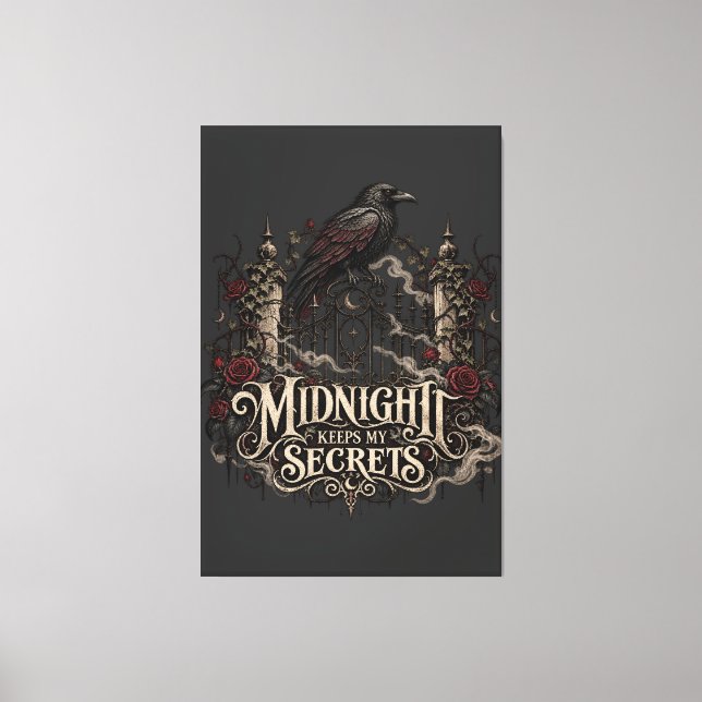 Midnight Raven Secrets  Canvastryck (Framsida)