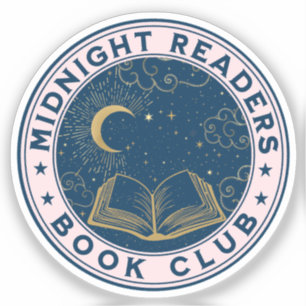 Midnight Readers Bok Klubb Klistermärken