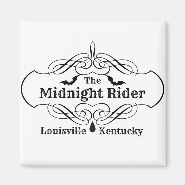 Midnight Rider-Logotypen Magnet (Framsidan)