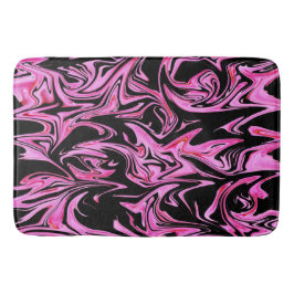 "Midnight Ro: The Rosa och svart Marble Fusion" Badrumsmatta