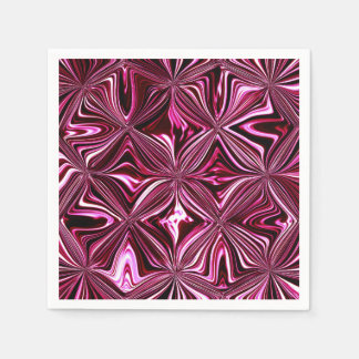 Midnight Rosa Marmor Geometriskt Mönster Pappersservett