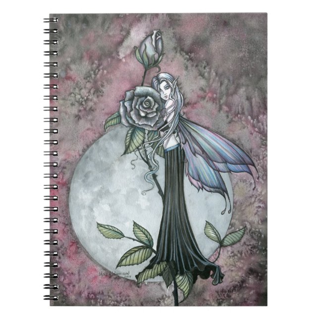 Midnight Rose Älvnotisbok Anteckningsbok (Framsidan)