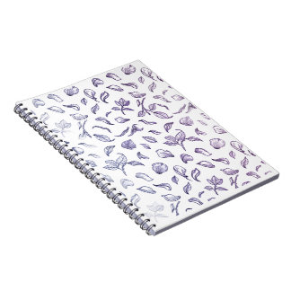 Midnight Rose Petals: Modern Line Art Notebook Anteckningsbok