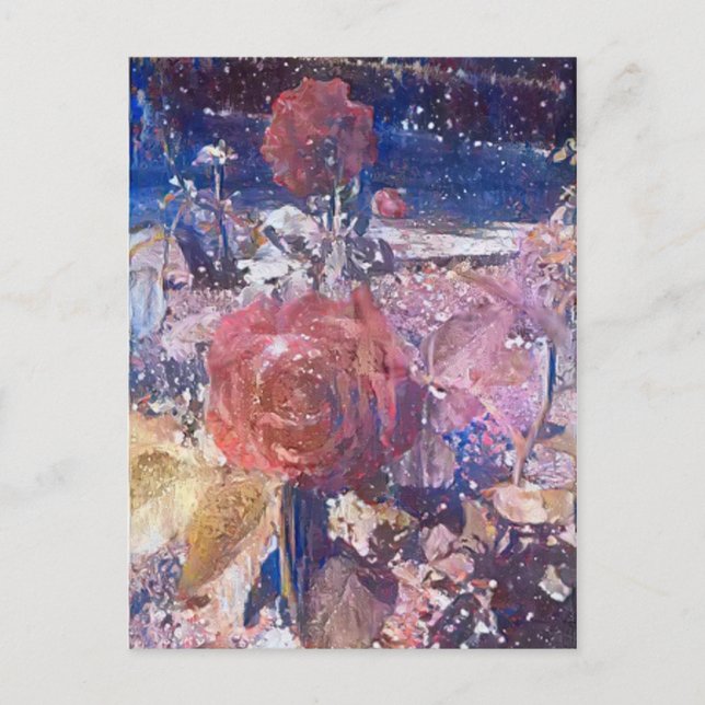 midnight rose trädgård Poster Vykort (Framsida)