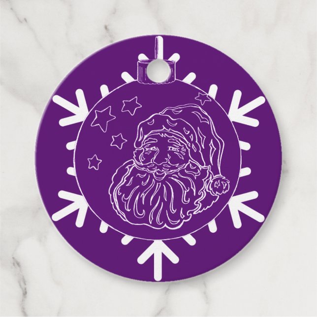 Midnight Santa Gåvor Etiketter (Framsida)