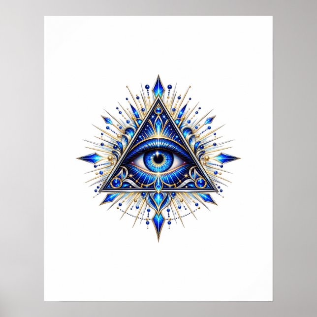 Midnight Sapphire Eye Affisch (Framsidan)