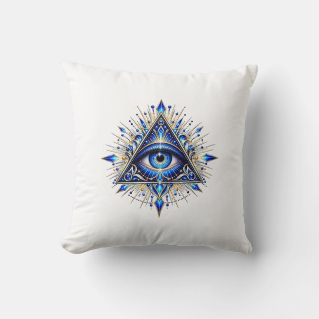 Midnight Sapphire Eye Kuddvar Kudde (Framsida)