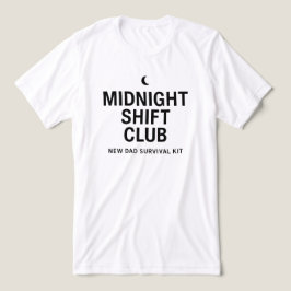 Midnight Shift Club Minimalistisk Typsnittsdesign T Shirt
