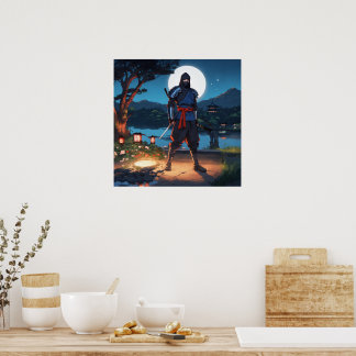 Midnight Shinobi: Moonlight Ninja Warrior Japansk Poster