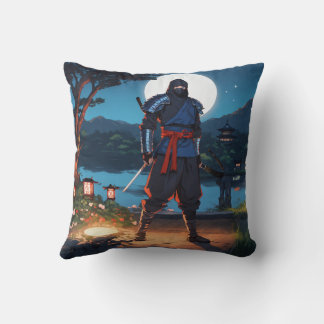 Midnight Shinobi Warrior: Smygande Ninja Månsken Kudde