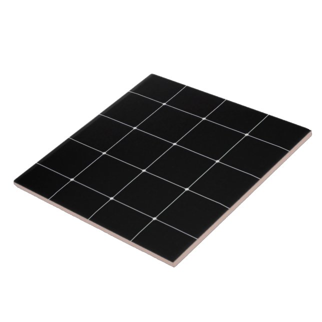 Midnight Silver Grid Kakelplatta (Sidan)