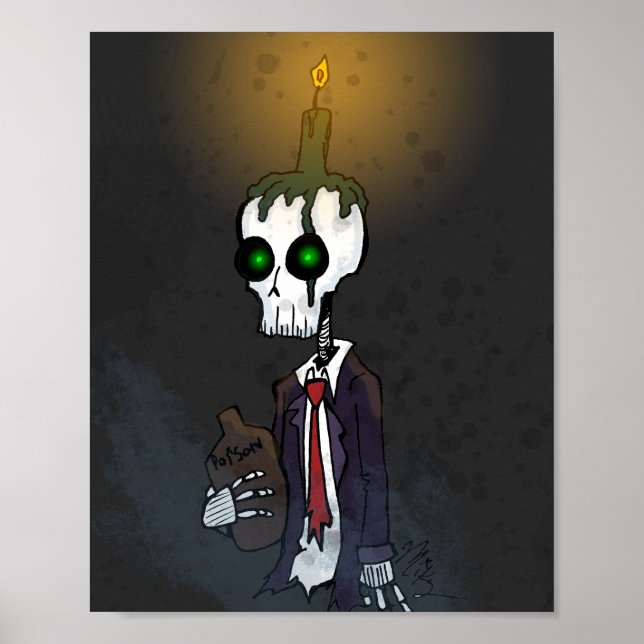 Midnight Skeleton Poster (Framsidan)