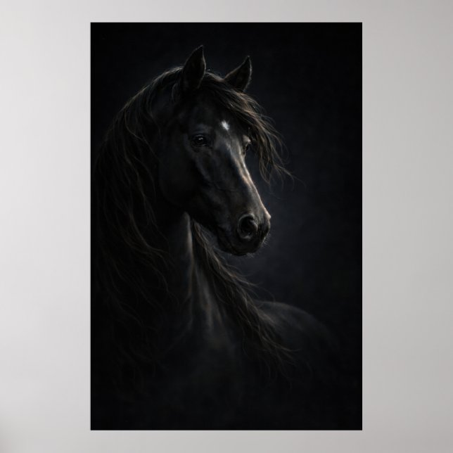 Midnight Sky | Horse Art | Poster (Framsidan)