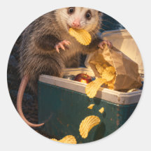 Midnight Snack Inspektion Opossum Klistermärke