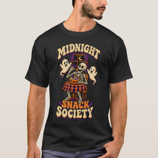 Midnight Snack Society Roligt Halloween Skelett T Shirt