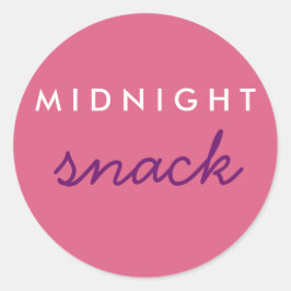 Midnight Snack Sticker Rosa Lila Runt Klistermärke