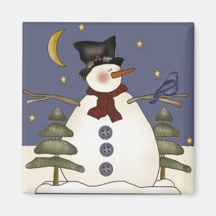 Midnight Snögubbe jul och Winter Magnet