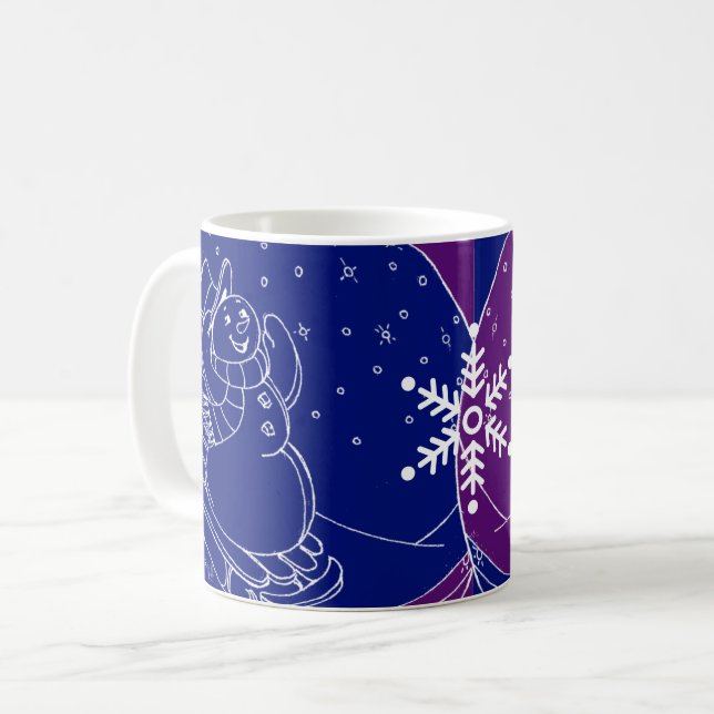 Midnight Snögubbe Kaffemugg (Framsida vänster)