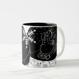 Midnight Snögubbe Två-Tonad Mugg