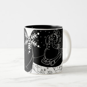 Midnight Snögubbe Två-Tonad Mugg