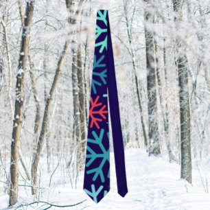 Midnight Snowfall Helgdag Necktie Slips