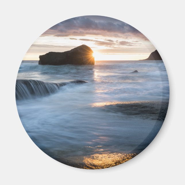 Midnight Sol Lofoten Islands Magnet (Framsidan)