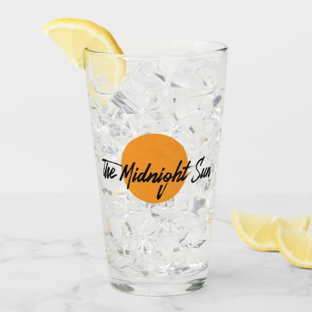 Midnight Sol Logotyp Beverage Glass Glaskopp (Framsida Ice)