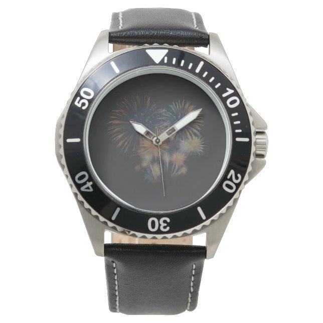 Midnight Spark: 2026 Fireworks Men’s Watch Armbandsur (Framsida)
