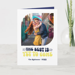 Midnight Spark Champagne Retro Nyårsfoto Helgkort