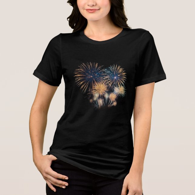 Midnight Spark: Fireworks 2026 Långärmad T-shirt (Framsida)