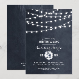 Midnight String Ljus Soiree Party Inbjudan