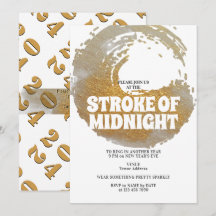 Midnight Stroke Party Svart Guld Nyårsafton