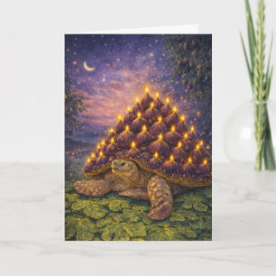 Midnight Sulcata Sköldpadda Fikondoftårta Kort