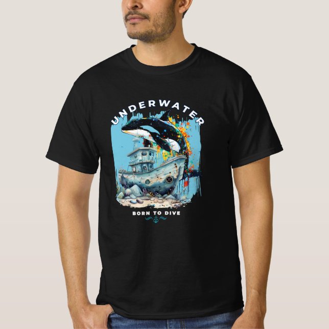 Midnight Summer Orca T Shirt (Framsida)
