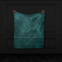 Midnight Teal Romantik | Mörk Satiny Grunge Damask