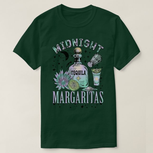 Midnight Tequila Margaritas Lime Tequila Drink Mag T Shirt (Design framsida)