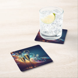 Midnight Toast Coasters  Underlägg Papper Kvadrat