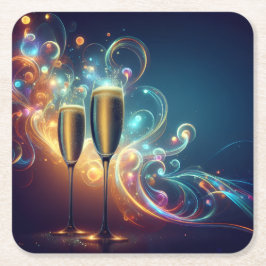 Midnight Toast Coasters  Underlägg Papper Kvadrat