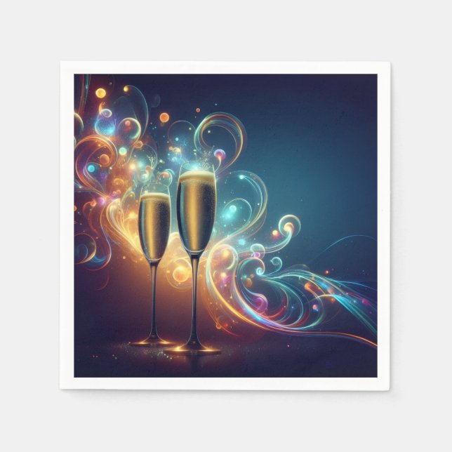 Midnight Toast Paper Napkins Pappersservett (Framsidan)