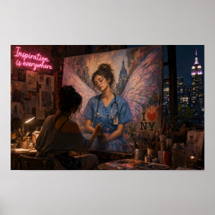 Midnight Tribute to Healing Wings Affisch