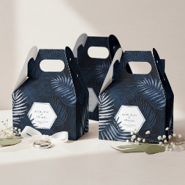 Midnight Tropical Palm Pattern Tack För ID1322 Presentaskar