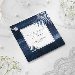 Midnight Tropical Palms Tack för ID1322 Gåvor Etiketter