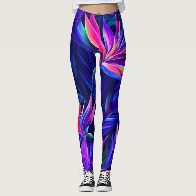 Midnight Tropical Rainforest Leggings (Framsida)