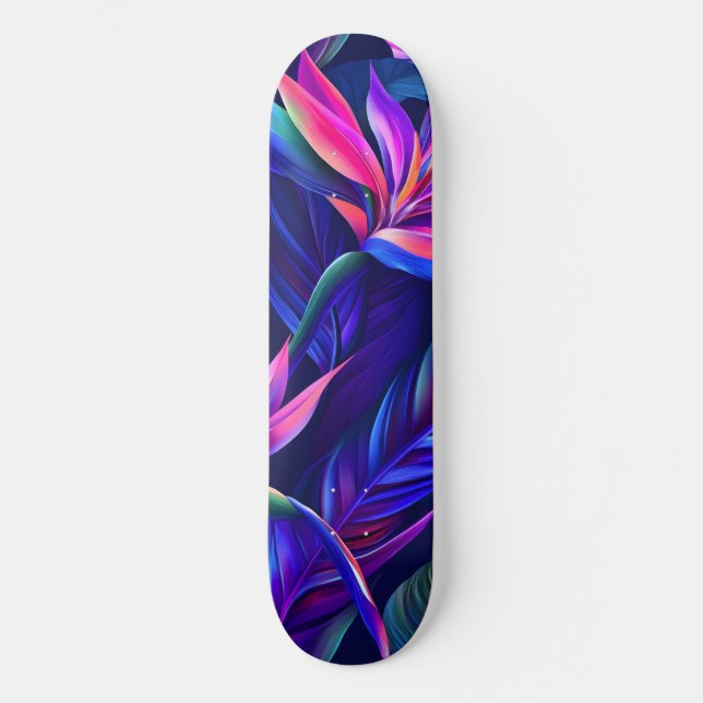 Midnight Tropical Rainforest Mini Skateboard Bräda 18,5 Cm (Framsida)