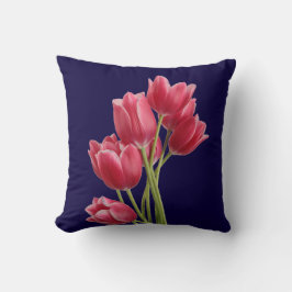 Midnight Tulips Kudde