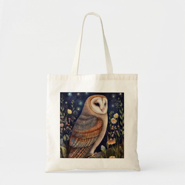 Midnight Uggla Tote bags Tygkasse (Framsidan)