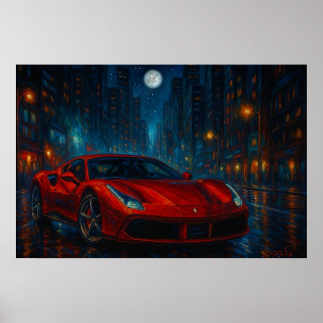 Midnight Velocity Car Poster (Framsidan)