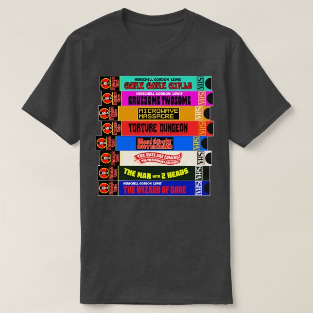 Midnight Video VHS Cult Horror Stack T Shirt (Design framsida)