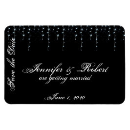 Midnight Vineyard Bröllop spara datum Magnet
